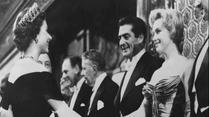 Queen Elizabeth with Marilyn Monroe